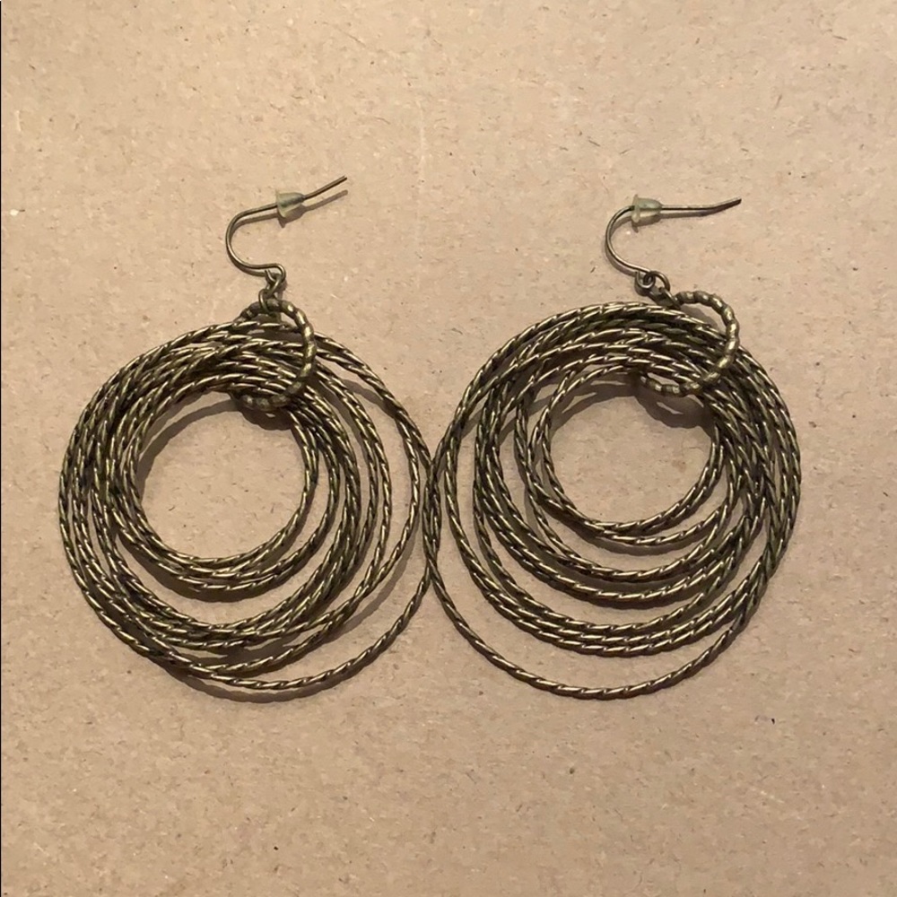 Bronze Circle Earrings
